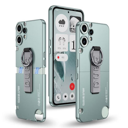 GKK Mortise-Tenon Connection Contrast Colour Phone Case with Ring Wrist Strap - For Nothing CMF Phone 2 Pro