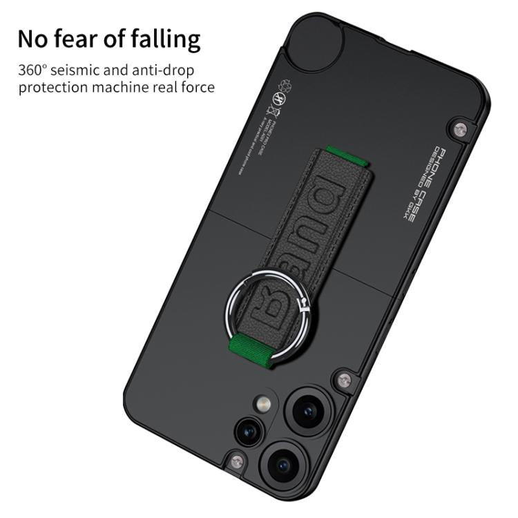 GKK Mortise-Tenon Connection Contrast Colour Phone Case with Ring Wrist Strap - For Nothing CMF Phone 2 Pro