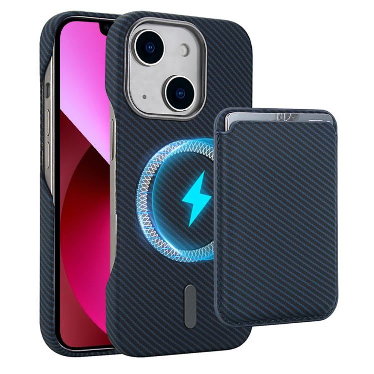 Carbon Fiber MagSafe Magnetic Card Holder Phone Case - For iPhone 12 / 13 / 13 Pro / 13 Pro Max