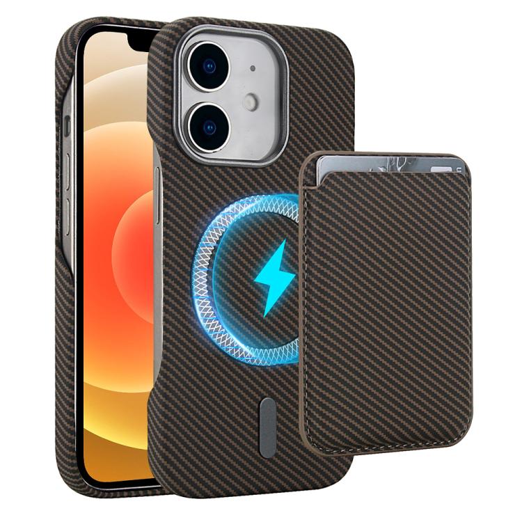 Carbon Fiber MagSafe Magnetic Card Holder Phone Case - For iPhone 12 / 13 / 13 Pro / 13 Pro Max
