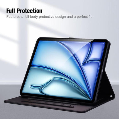 Cat Skin-feel Litchi PU Leather Smart Tablet Case - For iPad Air 11 / Pro 11 / Pro 13 / iPad (2025 / 2022)