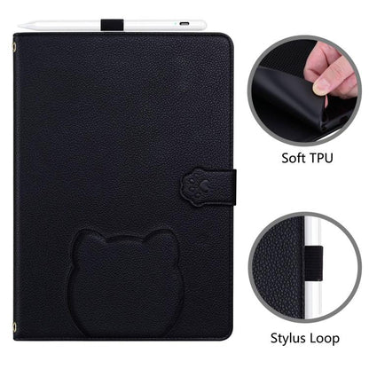 Cat Skin-feel Litchi PU Leather Smart Tablet Case - For iPad Air 11 / Pro 11 / Pro 13 / iPad (2025 / 2022)