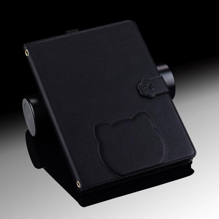 Cat Skin-feel Litchi PU Leather Smart Tablet Case - For iPad Air 11 / Pro 11 / Pro 13 / iPad (2025 / 2022)
