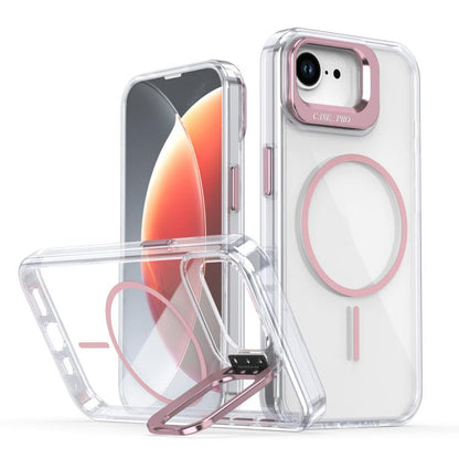Bright Colour Clear MagSafe Lens Frame Holder Phone Case - For iPhone 16e / 16 Pro Max / 16 Pro / 16 Plus
