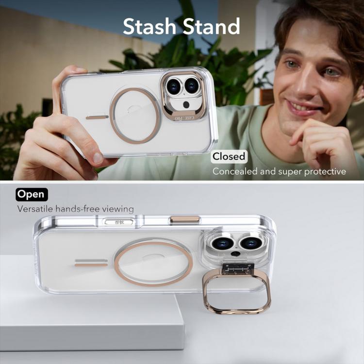 Bright Colour Clear MagSafe Lens Frame Holder Phone Case - For iPhone 16 / 15 Pro Max / 15 Pro / 15 Plus