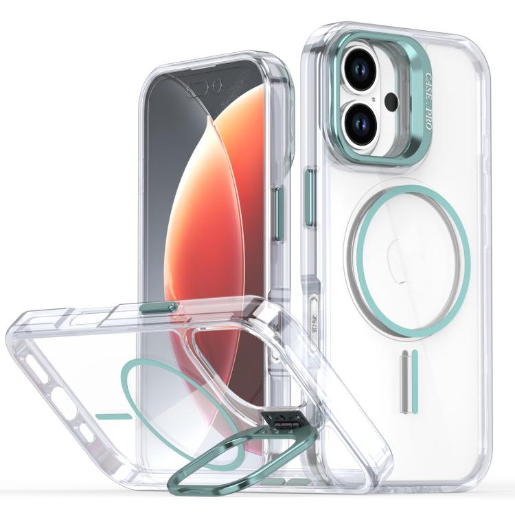 Bright Colour Clear MagSafe Lens Frame Holder Phone Case - For iPhone 16 / 15 Pro Max / 15 Pro / 15 Plus
