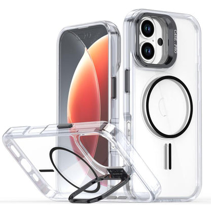 Bright Colour Clear MagSafe Lens Frame Holder Phone Case - For iPhone 16 / 15 Pro Max / 15 Pro / 15 Plus