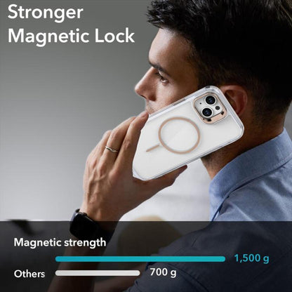 Bright Colour Clear MagSafe Lens Frame Holder Phone Case - For iPhone 15 / 14 Plus / 14 / 13 / 14 Pro