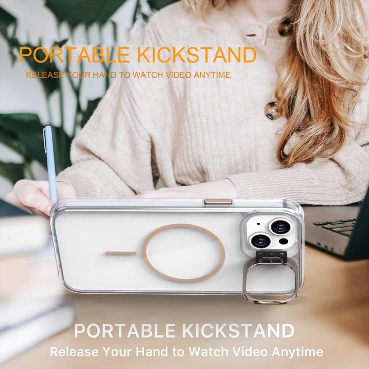 Bright Colour Clear MagSafe Lens Frame Holder Phone Case - For iPhone 15 / 14 Plus / 14 / 13 / 14 Pro