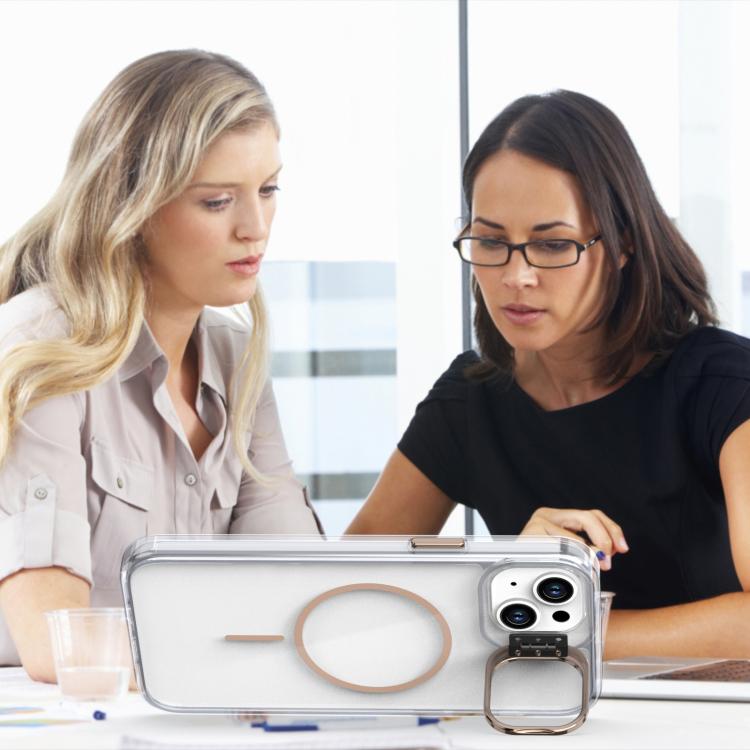 Bright Colour Clear MagSafe Lens Frame Holder Phone Case - For iPhone 15 / 14 Plus / 14 / 13 / 14 Pro