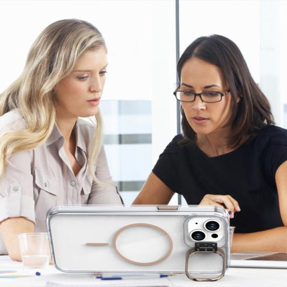 Bright Colour Clear MagSafe Lens Frame Holder Phone Case - For iPhone 15 / 14 Plus / 14 / 13 / 14 Pro