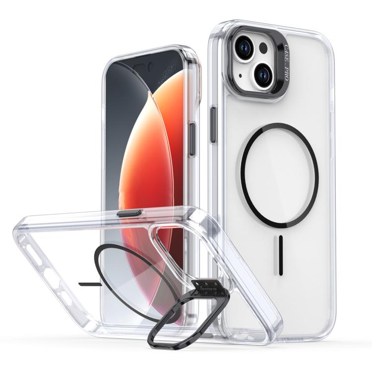 Bright Colour Clear MagSafe Lens Frame Holder Phone Case - For iPhone 15 / 14 Plus / 14 / 13 / 14 Pro
