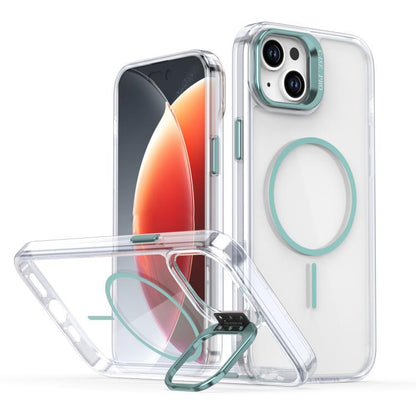 Bright Colour Clear MagSafe Lens Frame Holder Phone Case - For iPhone 15 / 14 Plus / 14 / 13 / 14 Pro