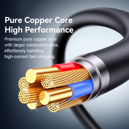 USAMS SJ781 U94 USB-C to 8 Pin 30W Fast Charging Black Data Cable 1M at MosAccessories.co.uk