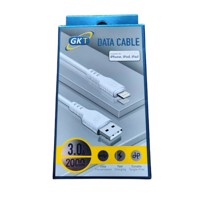 GK Telecom White 8-Pin to USB Cable - 2m