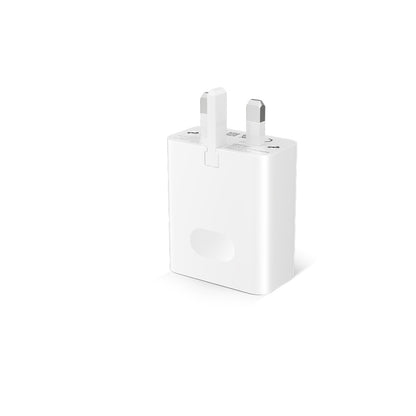 White power adapter on a white background