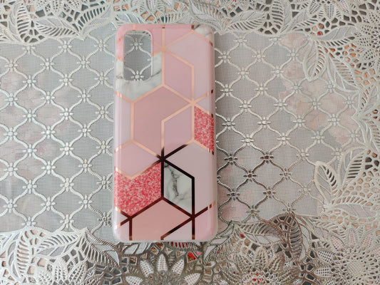 Marble Geometric TPU Pink Case - For Samsung Galaxy S20 - mosaccessories