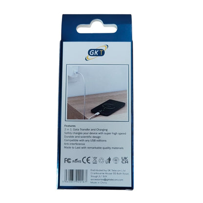 GK Telecom White USB-C to USB Cable - 2m