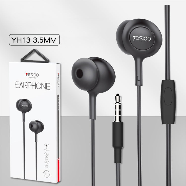 Yesido YH13 3.5mm In-Ear Black Wired Earphones