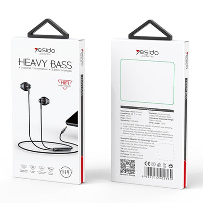 Yesido YH47 3.5mm Metal Line-Control In-Ear Wired Earphones