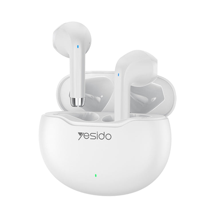 Yesido TWS21 Bluetooth 5.3 TWS Wireless Bluetooth Earphone - White - MosAccessories.co.uk