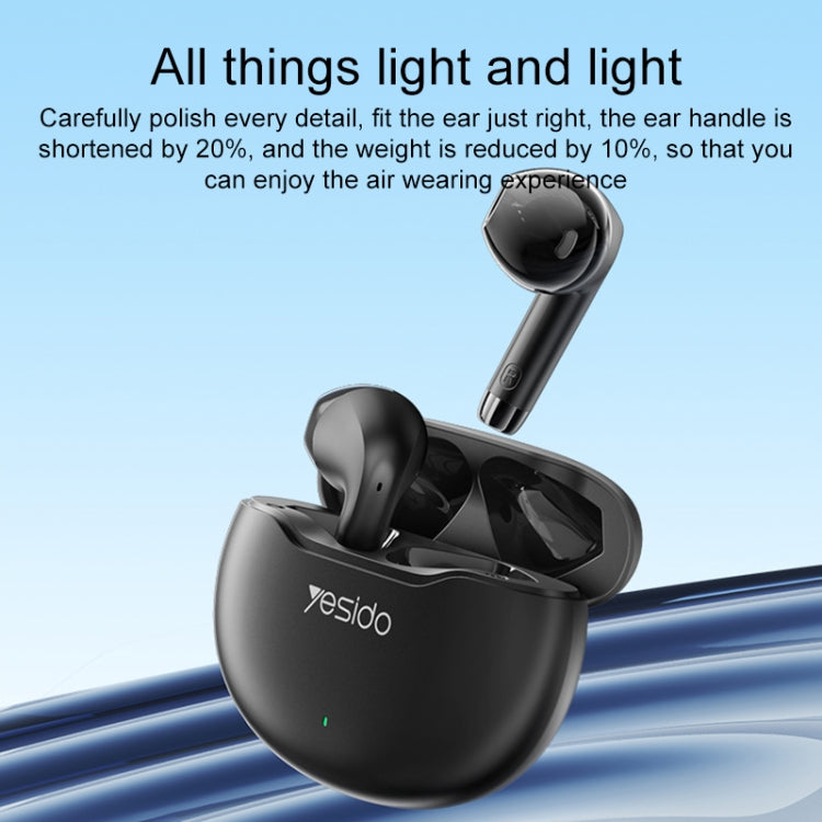 Yesido TWS21 Bluetooth 5.3 TWS Wireless Bluetooth Earphone - Black - MosAccessories.co.uk