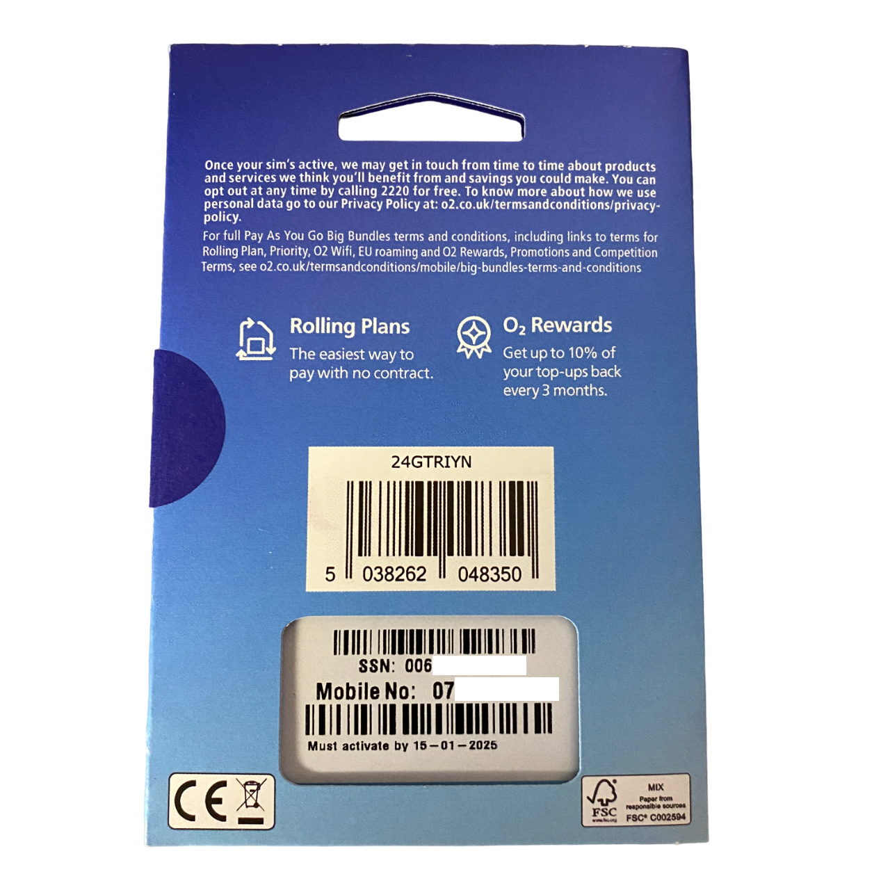 O2 Pay As You Go Sim Card - £10 – Mos Accessories