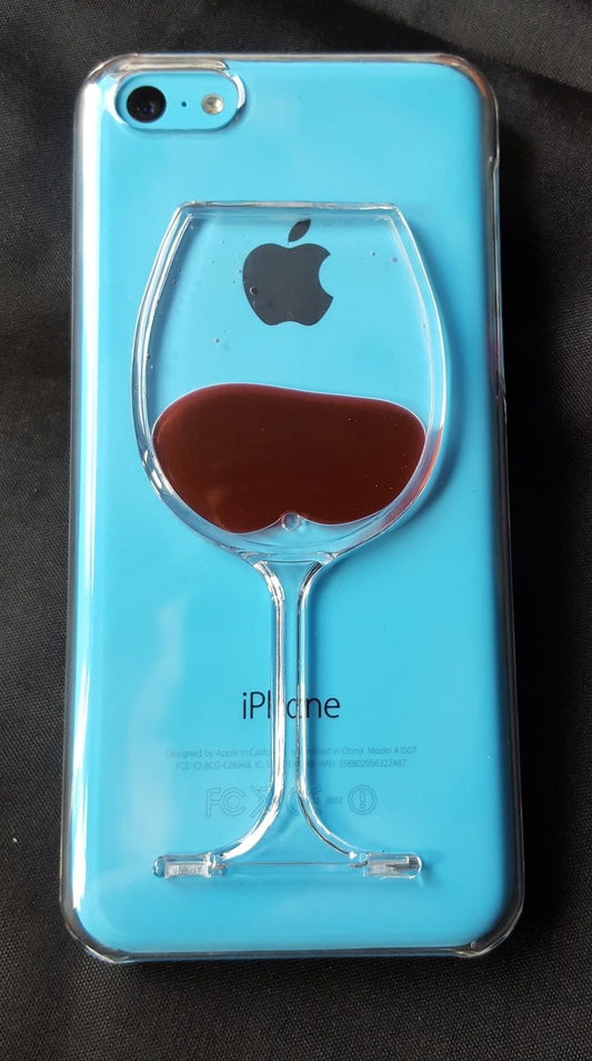 Red Wine Hard Back Transparent Case - For iPhone 5c - mosaccessories