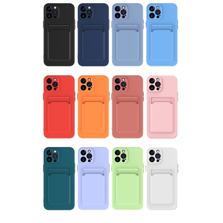 Skin Feel Card Slot Contrast Colour Button TPU Phone Case - For iPhone 15 Plus - mosaccessories