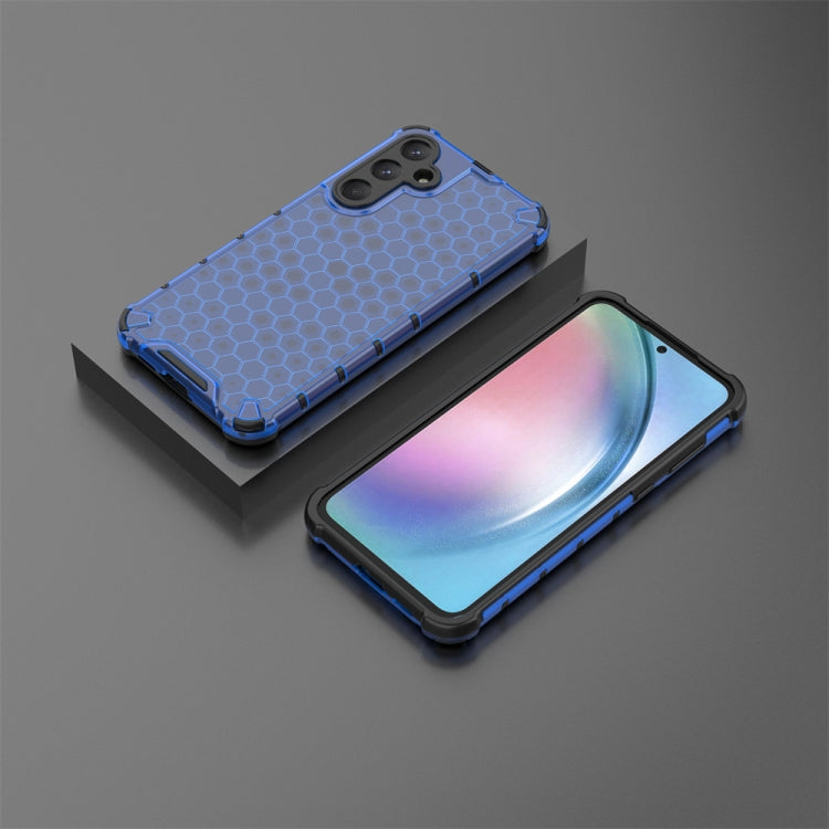 Honeycomb Shockproof PC + TPU Blue Phone Case - For Samsung Galaxy A55 - MosAccessories.co.uk
