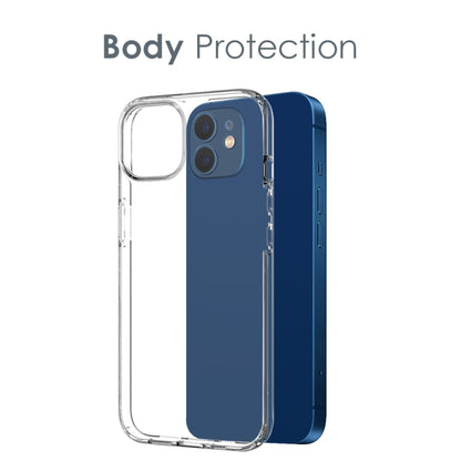 NORTHJO 3 in 1 TPU Clear Phone Case with Screen Film and Lens Film - For iPhone 12 mini