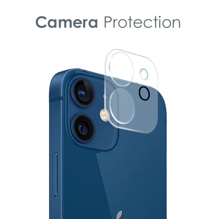 NORTHJO 3 in 1 TPU Clear Phone Case with Screen Film and Lens Film - For iPhone 12 mini