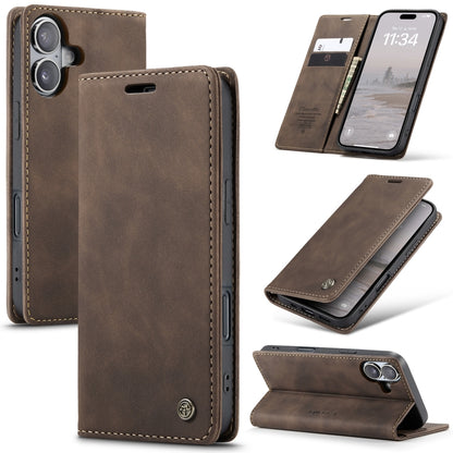 CaseMe Multifunctional Horizontal Flip PU Leather Case - For iPhone 16 Series