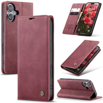 CaseMe Multifunctional Horizontal Flip PU Leather Case - For iPhone 16 Series