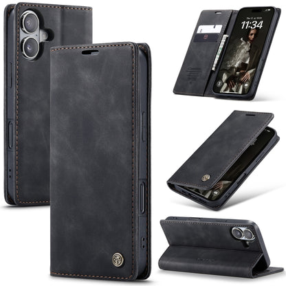 CaseMe Multifunctional Horizontal Flip PU Leather Case - For iPhone 16 Series