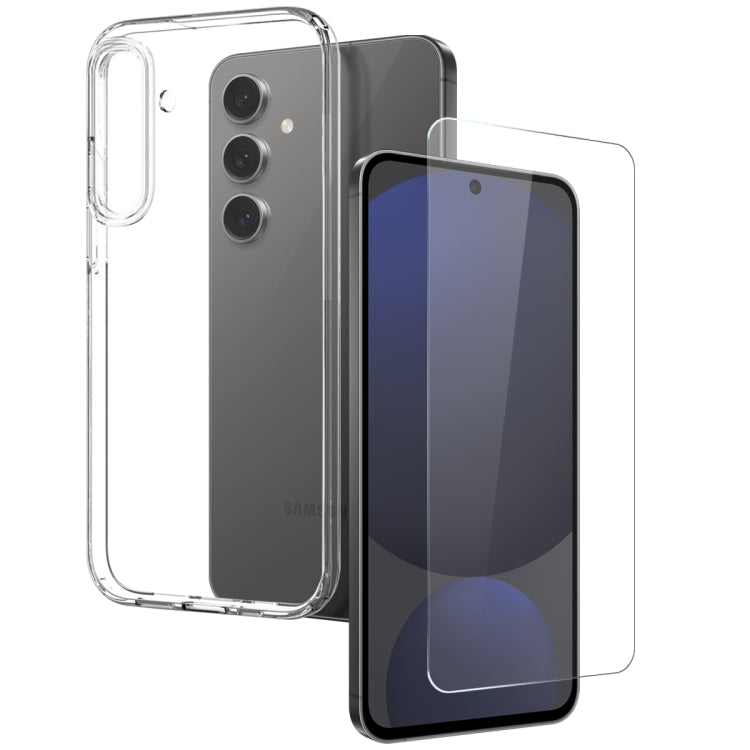 NORTHJO Clear TPU Case with Tempered Glass Screen Protector - For Samsung Galaxy S25 Series / S24 Series
