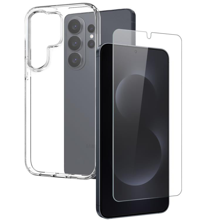 NORTHJO Clear TPU Case with Tempered Glass Screen Protector - For Samsung Galaxy S25 Series / S24 Series