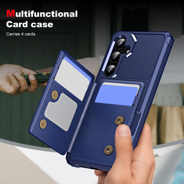 ENKAY Hat-Prince Card Slot Wallet TPU Back PU Leather Phone Case with Lens Film - For Samsung Galaxy S24