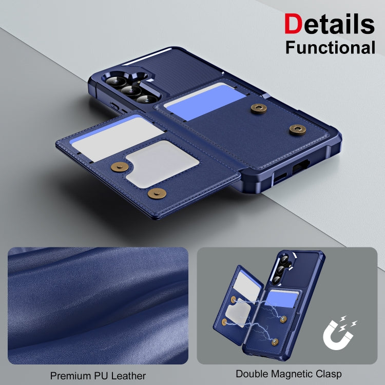 ENKAY Hat-Prince Card Slot Wallet TPU Back PU Leather Phone Case with Lens Film - For Samsung Galaxy S24