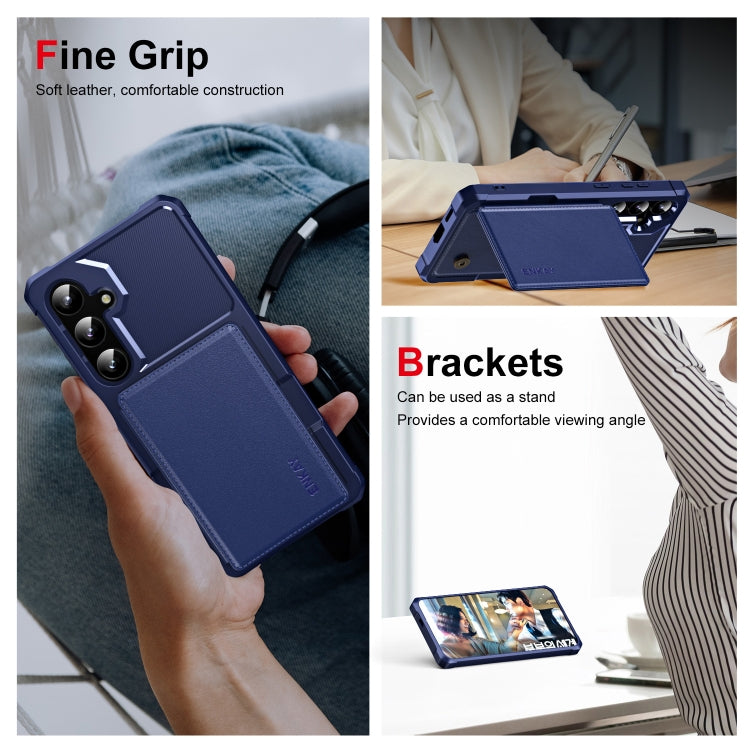 ENKAY Hat-Prince Card Slot Wallet TPU Back PU Leather Phone Case with Lens Film - For Samsung Galaxy S24