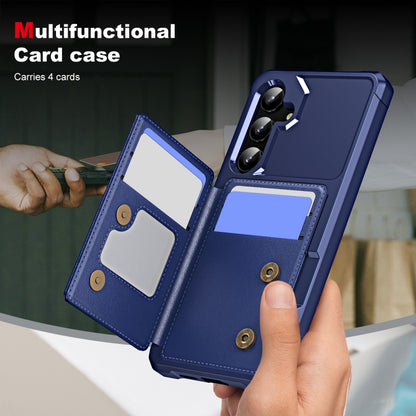 ENKAY Hat-Prince Card Slot Wallet TPU Back PU Leather Phone Case with Lens Film - For Samsung Galaxy A55 / A35 / S24 Ultra / S24+