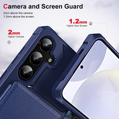 ENKAY Hat-Prince Card Slot Wallet TPU Back PU Leather Phone Case with Lens Film - For Samsung Galaxy A55 / A35 / S24 Ultra / S24+