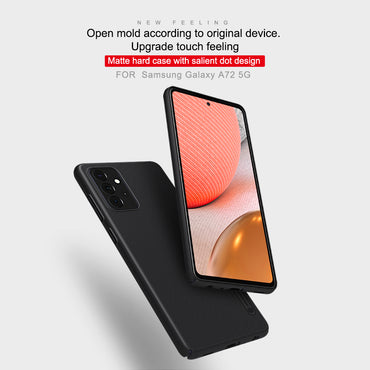 Nillkin Super Frosted Shield Hard Black Case - For Samsung Galaxy A72 4G/5G - mosaccessories