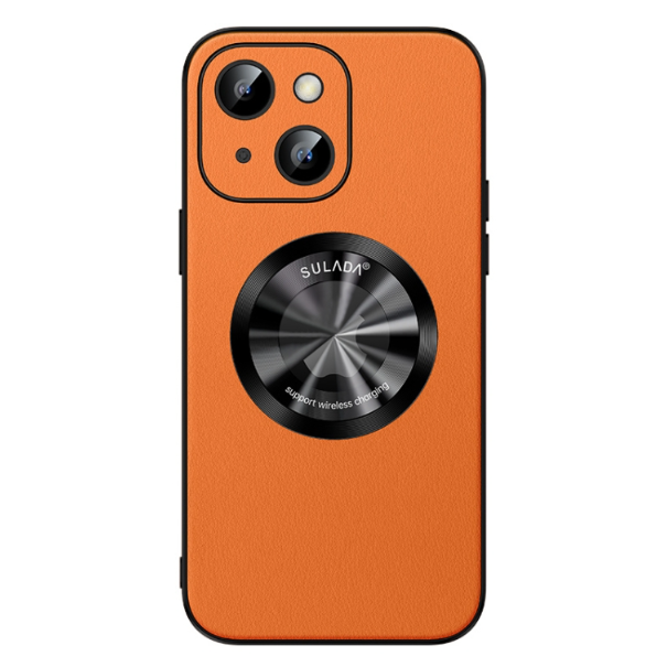 Sulada Zhenpi Series Leather MagSafe Magnetic Phone Case - For iPhone 14 Plus - mosaccessories