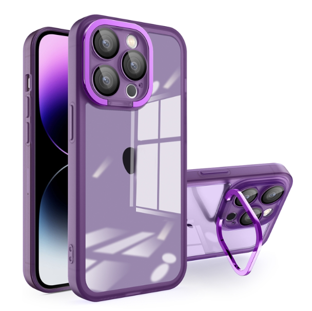 Invisible Lens Bracket Matte Transparent Phone Case - For iPhone 13 Pro Max - mosaccessories