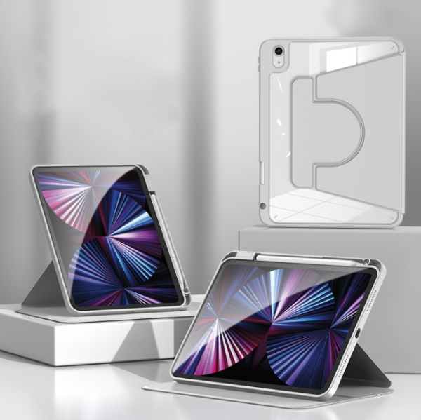 2 in 1 Acrylic Split Rotating PU Leather Case - For iPad 10th Gen 10.9" (2022) - mosaccessories