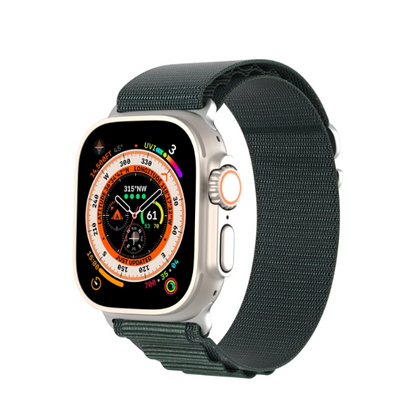 Dux Ducis GS Series Nylon Loop Watch Band - For Apple Watch Ultra 2 Green - mosaccessories