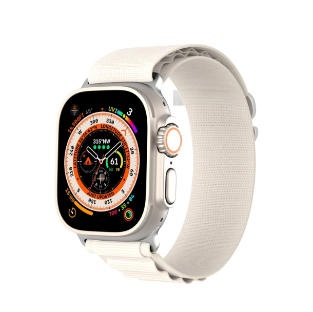 Dux Ducis GS Series Nylon Loop Watch Band - For Apple Watch Ultra 2 Starlight - mosaccessories