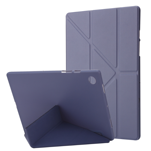TPU Deformation Multi-Fold Leather Tablet Case Lavender Grey - For Samsung Galaxy Tab A9 - MosAccessories