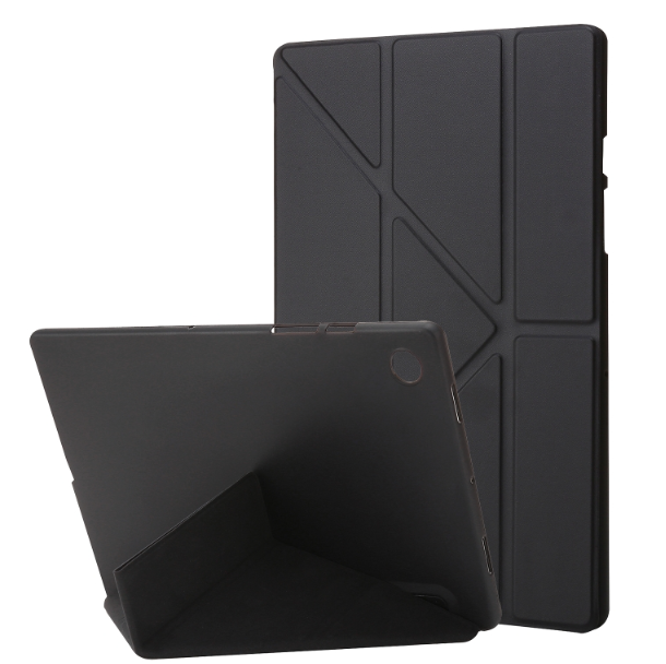 TPU Deformation Multi-Fold Leather Tablet Case Black - For Samsung Galaxy Tab A9 - MosAccessories